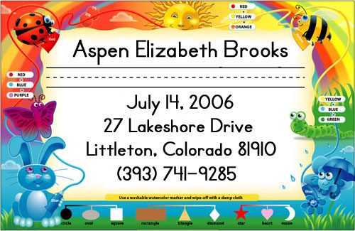 Activity Placemats, Kids Personalized Educational Placemat - Birthday 