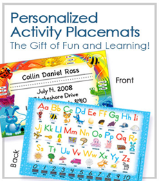 Personalized Activity Placemats