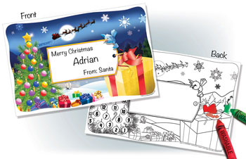 Fun and Learning Activity Placemat Christmas Coloring Activity Placemat