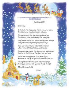 personalised letter from santa clause