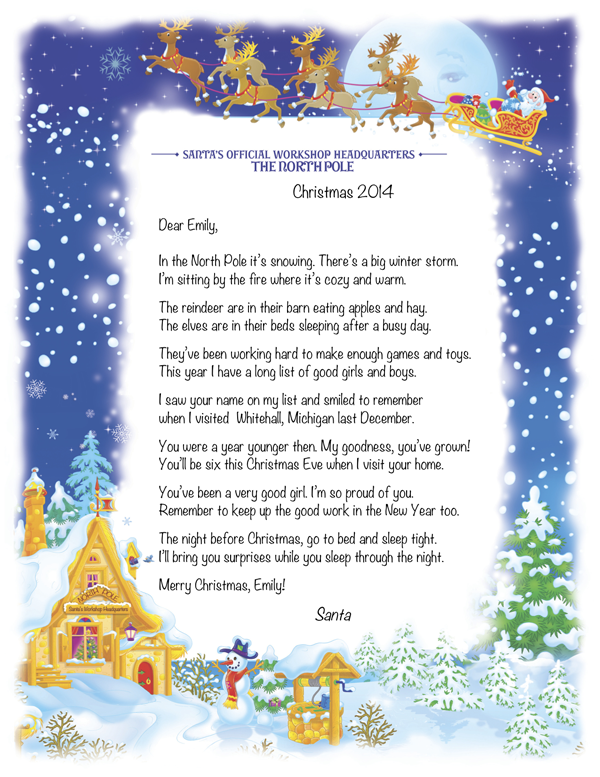 personalized letter from santa